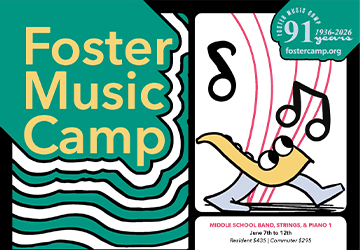 Flyer design for Foster Music Camp